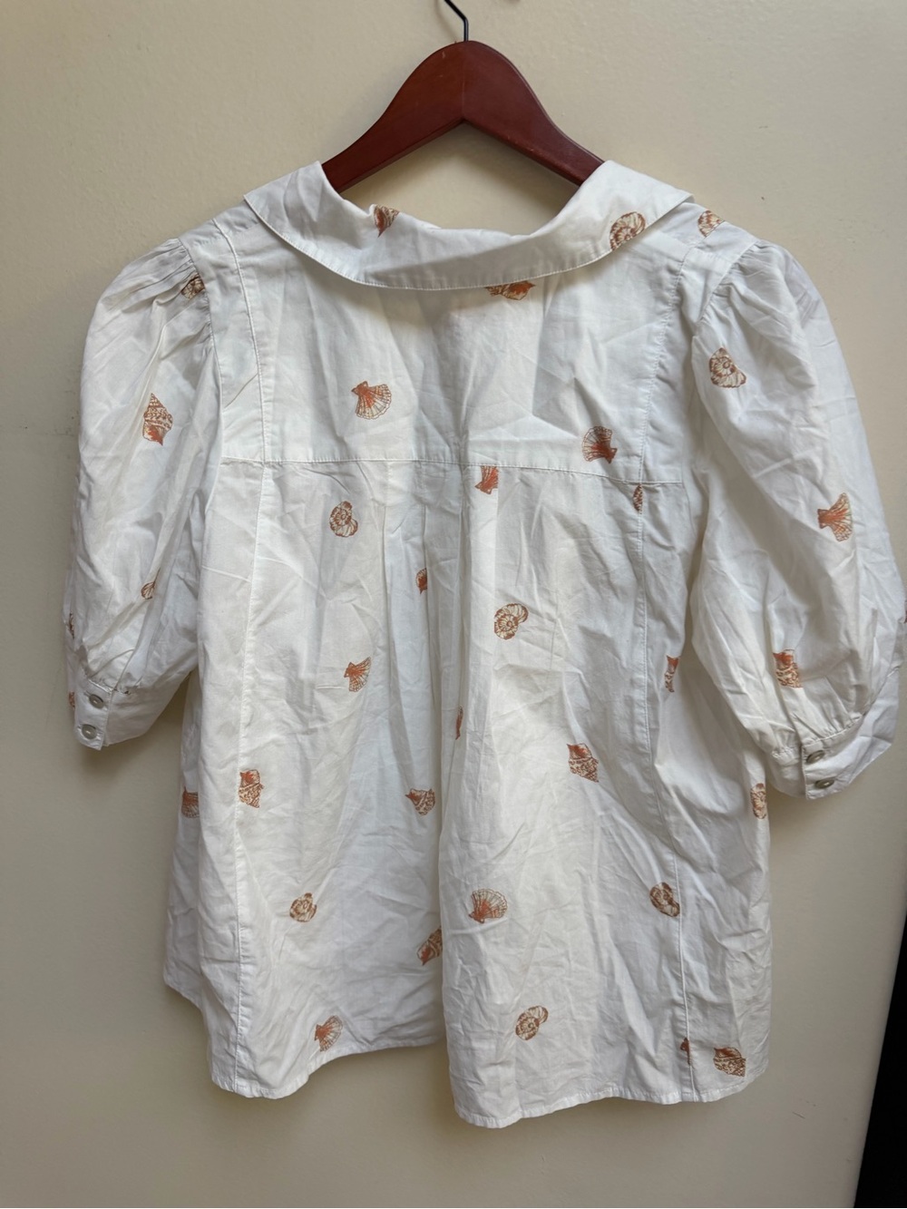 NWT Free People -Front Blouse with Shell Motif - Picture 5 of 7
